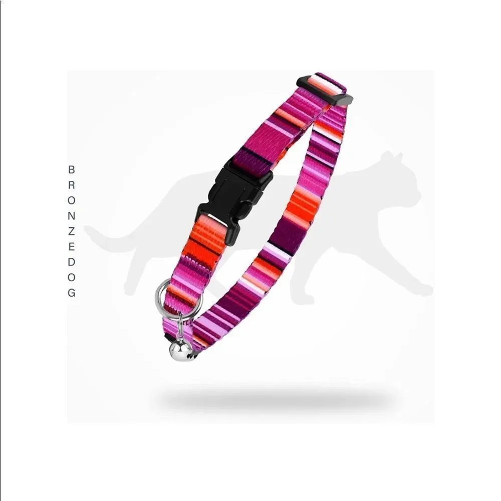 COPY - COPY - COPY - Tribal Breakaway Cat Collar with Bell 2 PCS Aztec Pattern …